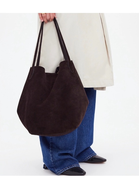 Madewell Handbags - Madewell - The Shopper Tote - Suede - Dark Carob